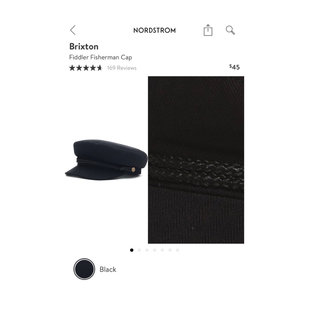 Brixton Fiddler Fisherman Cap Black